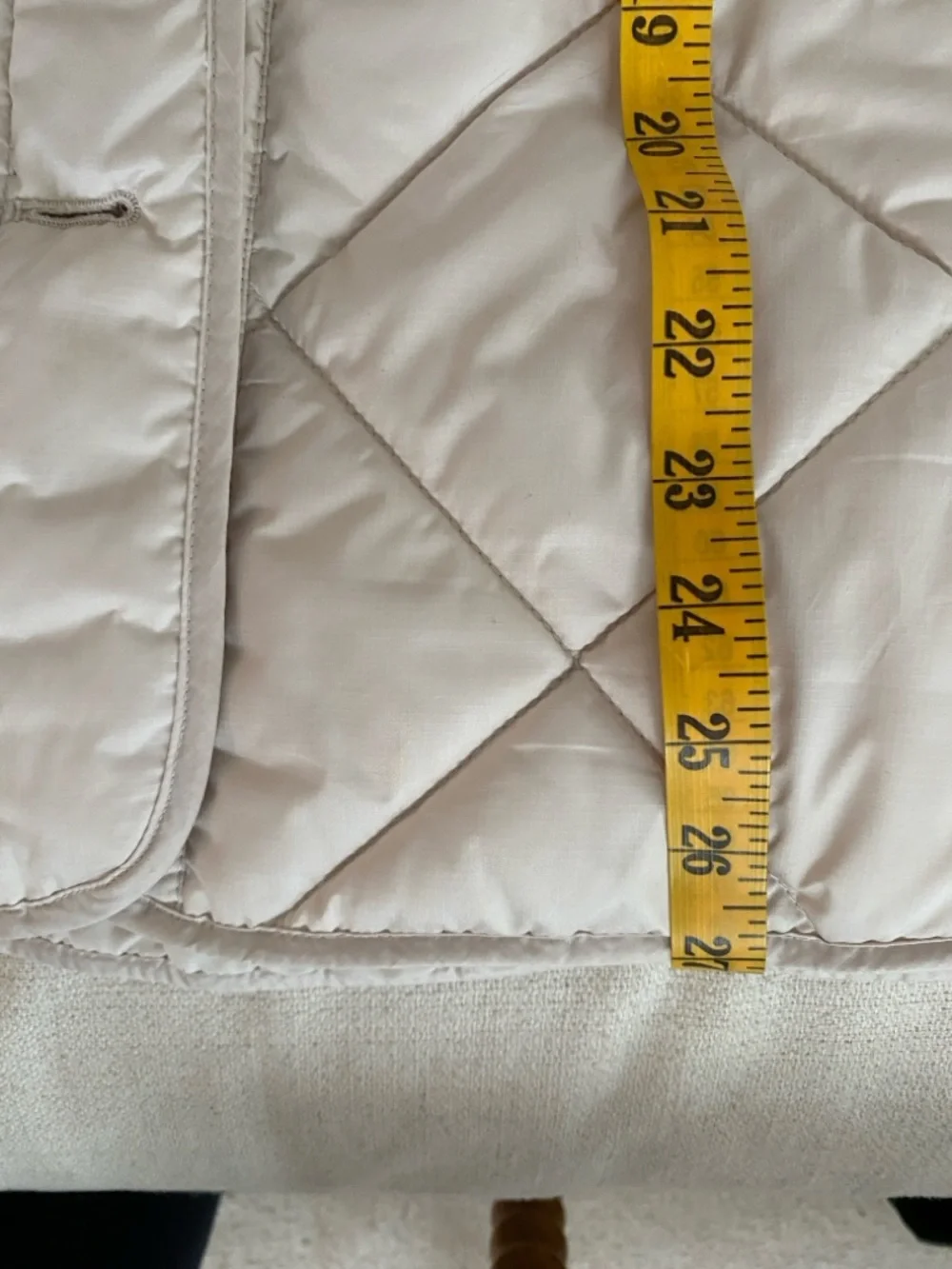 Quilted Lightweight Spring Shell Jacket in Beige - Picture 6 of 6